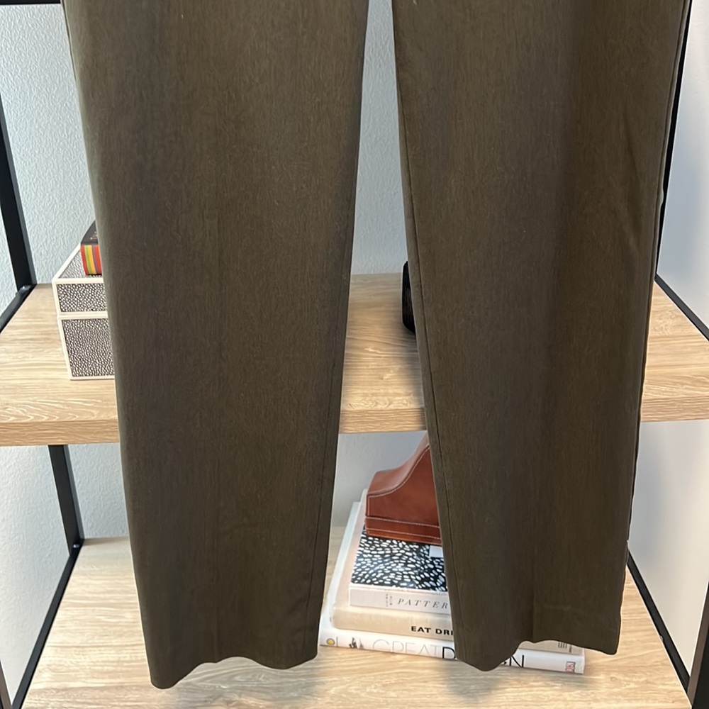 Talbots Mid-Rise Olive Dress Pant Trouser, 8 - Picture 3 of 8